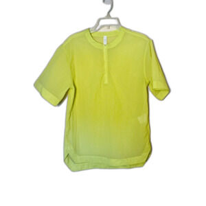 Lululemon Lime Green Clear Intention Mesh Shirt 2